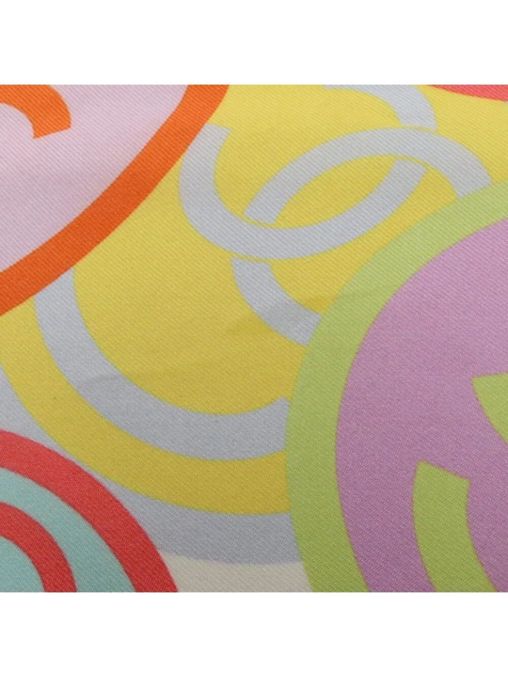 Chanel Scarf CC Logo All Pattern Pink Silk